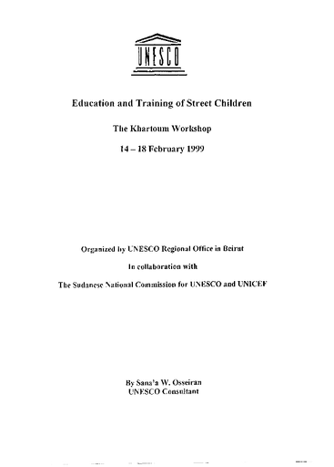 Social Interaction Trainer Porn - Education and training of street children - UNESCO Digital Library