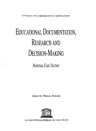 Educational documentation, research and decision-making: national