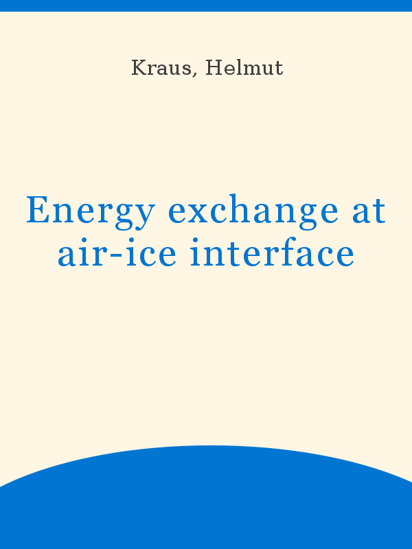 Energy exchange at air-ice interface
