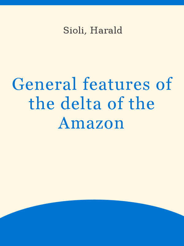 General features of the delta of the Amazon