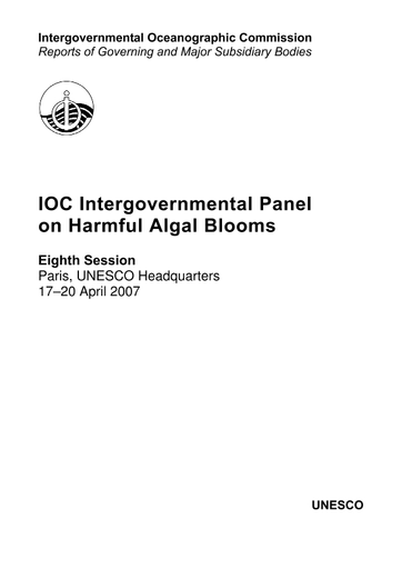 IOC Intergovernmental Panel on Harmful Algal Blooms, eighth