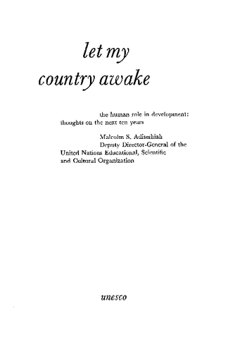 https://unesdoc.unesco.org/in/rest/Thumb/image?id=p%3A%3Ausmarcdef_0000003386&author=Adiseshiah%2C+Malcolm+S.&title=Let+my+country+awake%3A+the+human+role+in+development%3B+thoughts+on+the+next+ten+years&year=1970&TypeOfDocument=UnescoPhysicalDocument&mat=BKS&ct=true&size=512&isPhysical=1