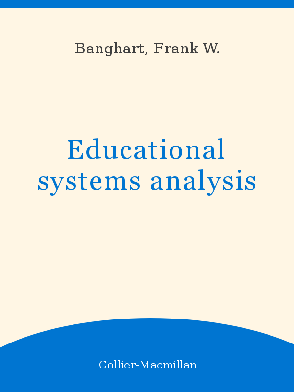 the analysis of educational systems
