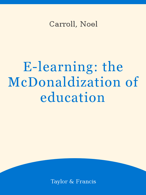 mcdonaldization of education