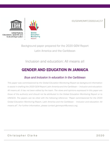 362px x 512px - Gender and education in Jamaica: boys and inclusion in education in the  Caribbean