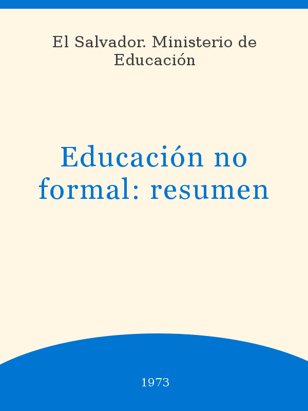 Educación no formal: resumen