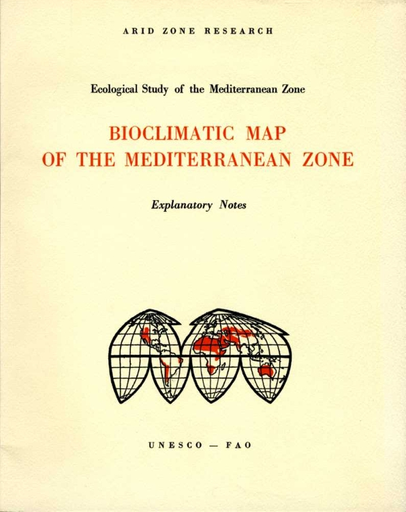 Bioclimatic map of the Mediterranean zone: ecological study of the  Mediterranean zone: explanatory notes | Anzuggürtel