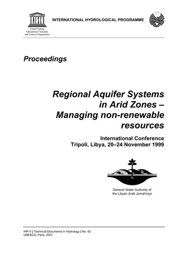 Proceedings Of The International Conference On Regional Aquifer