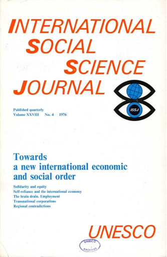 Towards a new international economic and social order; origins and  evolution of the concept