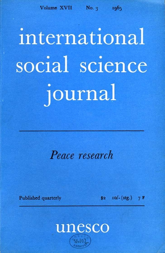 Peace research: outline of an inquiry into causes, effects and problems