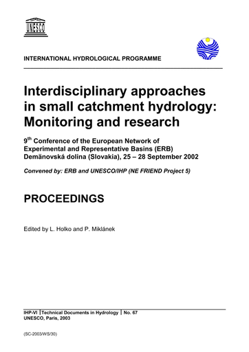 https://unesdoc.unesco.org/in/rest/Thumb/image?id=p%3A%3Ausmarcdef_0000130862&author=Holko%2C+L.&title=Interdisciplinary+approaches+in+small+catchment+hydrology%3A+monitoring+and+research%3B+proceedings&year=2003&TypeOfDocument=UnescoPhysicalDocument&mat=PGD&ct=true&size=512&isPhysical=1