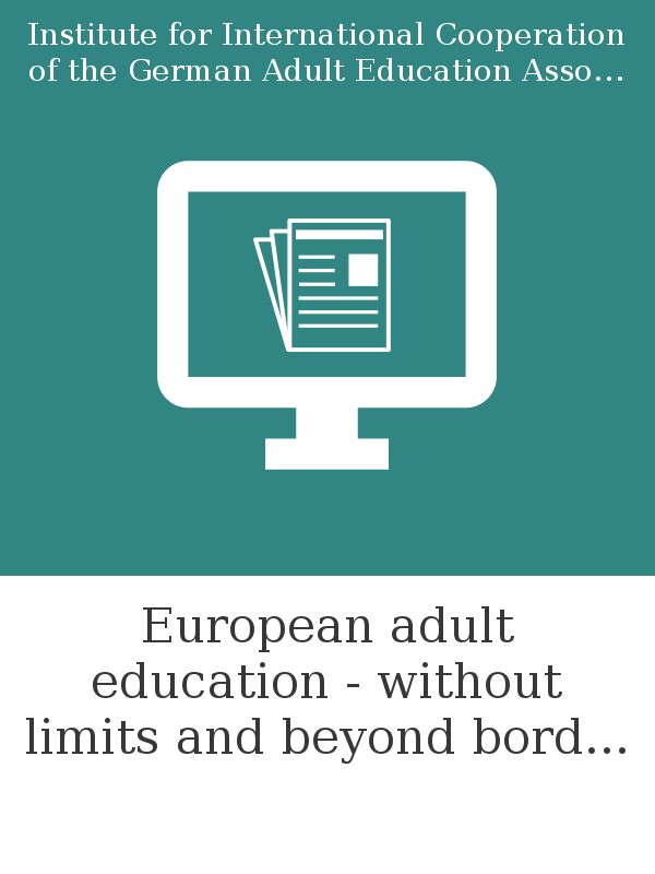 European Adult Education Without Limits And Beyond Borders