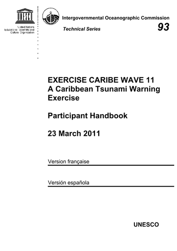 Exercise Caribe Wave 11: a Caribbean tsunami warning exercise
