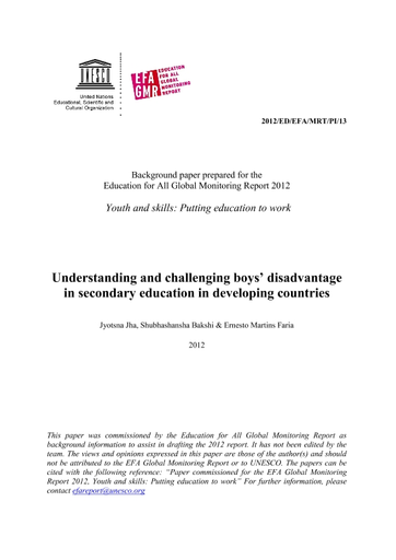 West Indies School Girl Sex Video - Understanding and challenging boys' disadvantage in secondary education in  developing countries