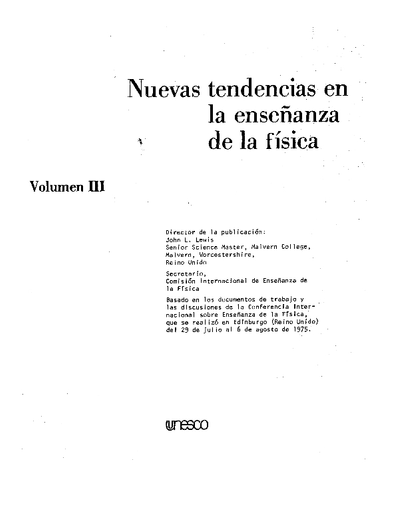 Nuevas Tendencias En La Ensenanza De La Fisica V 3 1976 Unesco