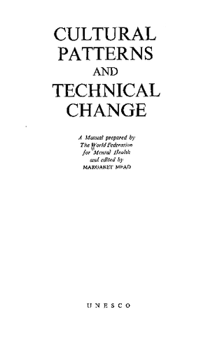 Cultural patterns and technical change
