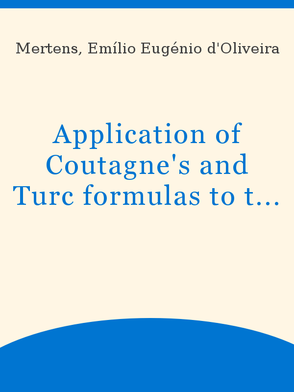 Application Of Coutagne S And Turc Formulas To The Southern