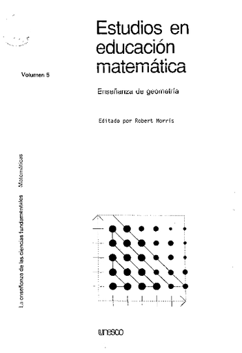 Estudios En Educacion Matematica V 5 La Geometria En Las