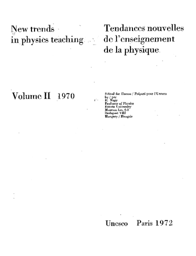 New Trends In Physics Teaching V 2 1970 Unesco Digital Library