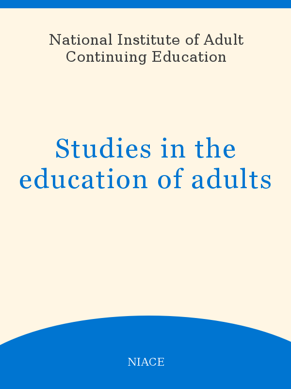 studies in the education of adults