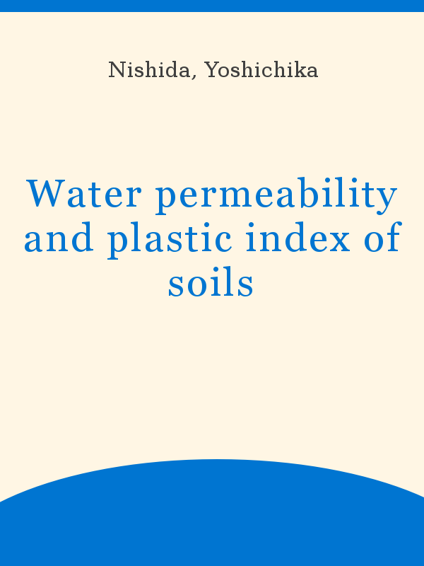 Water permeability and plastic index of soils
