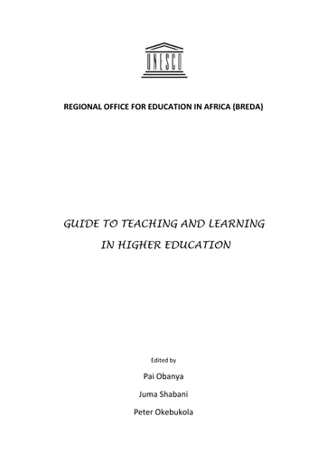 https://unesdoc.unesco.org/in/rest/Thumb/image?id=p%3A%3Ausmarcdef_0000227677&author=Obanya%2C+Pai&title=Guide+to+teaching+and+learning+in+higher+education&year=2000&TypeOfDocument=UnescoPhysicalDocument&mat=BKS&ct=true&size=512&isPhysical=1