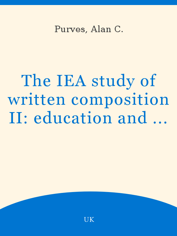 The Iea Study of Written Composition IbyTPGo