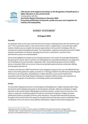 sydney international student award personal statement