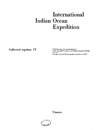 Indan Xxxxxxxx Rep Tube - International Indian Ocean Expedition: collected reprints, IV