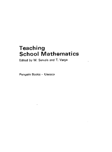 Teaching school mathematics
