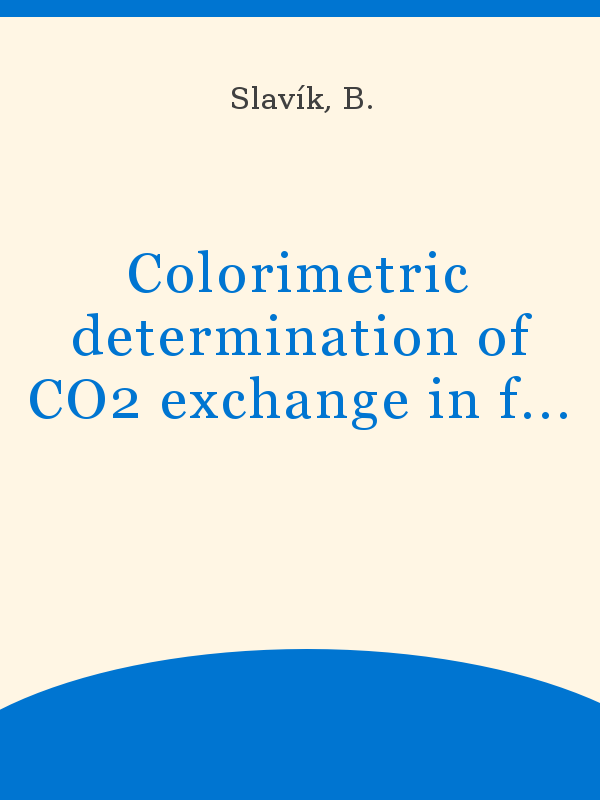 Colorimetric determination of CO2 exchange in field and laboratory