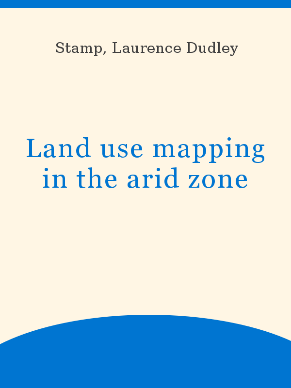 Land use mapping in the arid zone