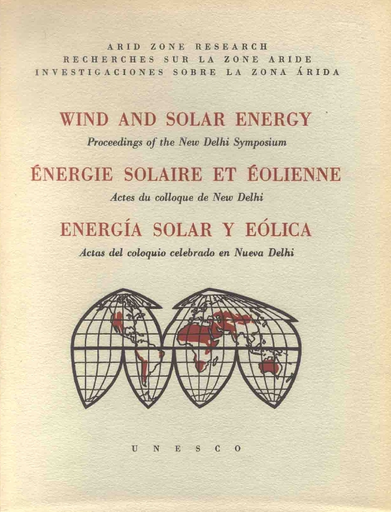 Wind and solar energy; proceedings