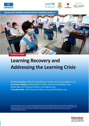 research title about learning crisis