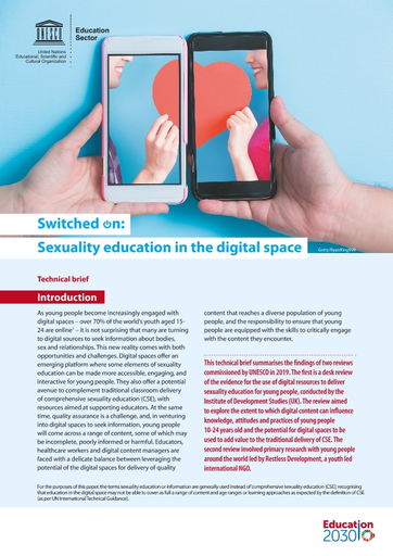 362px x 512px - Switched on: sexuality education in the digital space