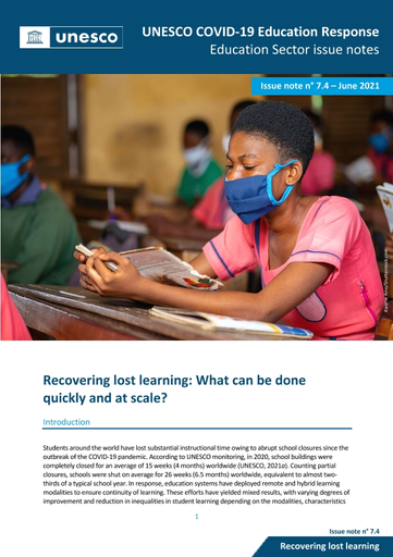 https://unesdoc.unesco.org/in/rest/Thumb/image?id=p%3A%3Ausmarcdef_0000377841&author=UNESCO&title=Recovering+lost+learning%3A+what+can+be+done+quickly+and+at+scale%3F&year=2021&TypeOfDocument=UnescoPhysicalDocument&mat=PGD&ct=true&size=512&isPhysical=1