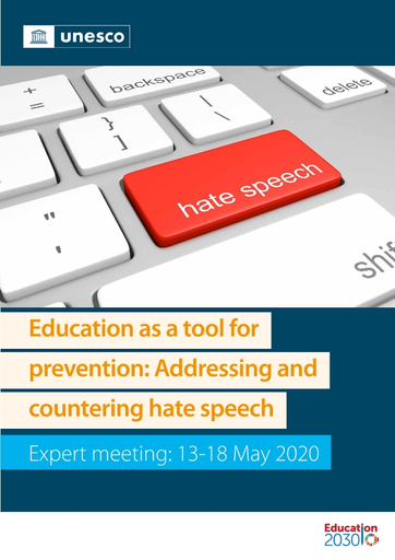 Education as a tool prevention: addressing and countering hate speech, meeting: 13-18 May 2020