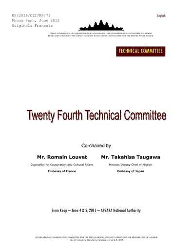 Twenty Fourth Technical Committee Unesco Digital Library