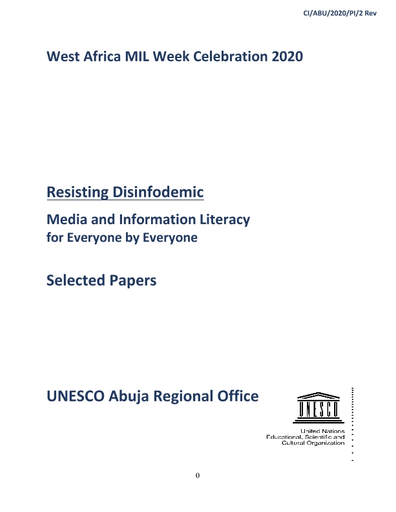 Resisting Disinfodemic Media And Information Literacy For Everyone By Everyone Selected Papers