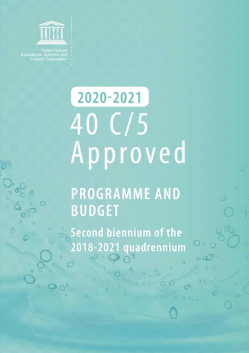 kombination rookie Sandet 40 C/5 Approved programme and budget 2020-2021: second biennium of the  2018-2021 quadrennium