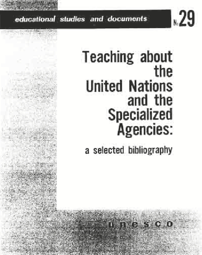 Teaching About The United Nations And The Specialized Agencies A