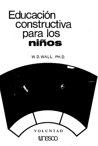 Educacion Constructiva Para Los Ninos Unesco Digital Library