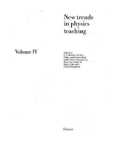 New trends in physics teaching, v.4