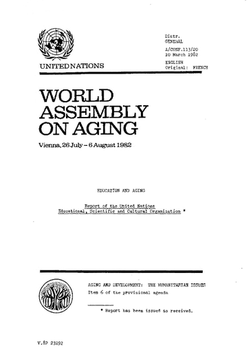 https://unesdoc.unesco.org/in/rest/Thumb/image?id=p%3A%3Ausmarcdef_0000049302_eng&author=World+Assembly+on+Ageing&title=Education+and+aging%3A+report+of+the+United+Nations+Educational%2C+Scientific+and+Cultural+Organization&year=1982&TypeOfDocument=UnescoPhysicalDocument&mat=PGD&ct=true&size=512&isPhysical=1