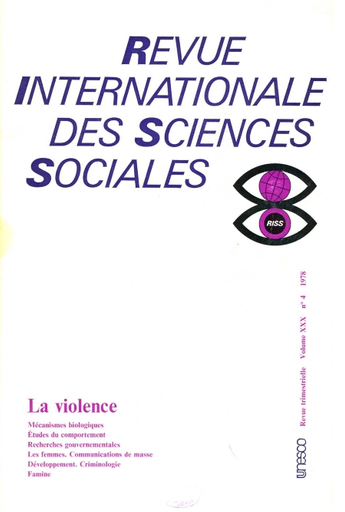 Revue internationale des sciences sociales, XXX, 4