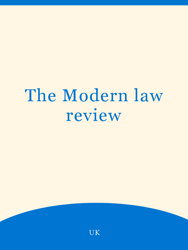 The Modern law review