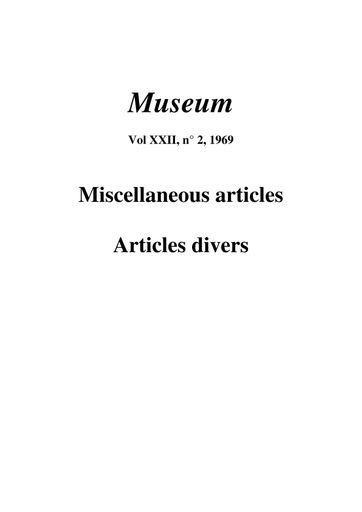 Museum, v. XXII, no. 2)