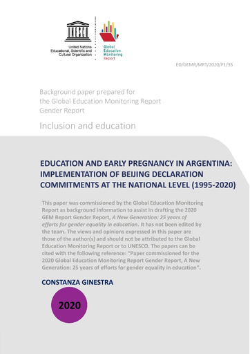 Free Porn Argentina Rape - Education and early pregnancy in Argentina: implementation of Beijing  declaration commitments at the national level (1995-2020)