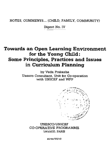 356px x 512px - Towards an open learning environment for the young child: some principles,  practices and issues in curriculum planning