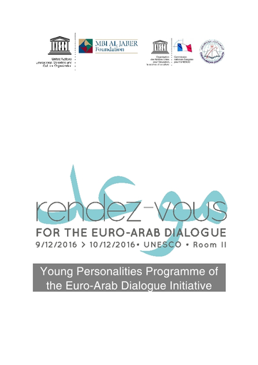 Rendez Vous For The Euro Arab Dialogue 9122016 10122016 Unesco